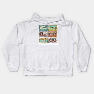 Vintage music tape cassette Kids Hoodie